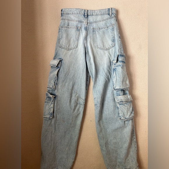 Zara Mid to High Rise Cargo Jeans - Picture 3 of 4